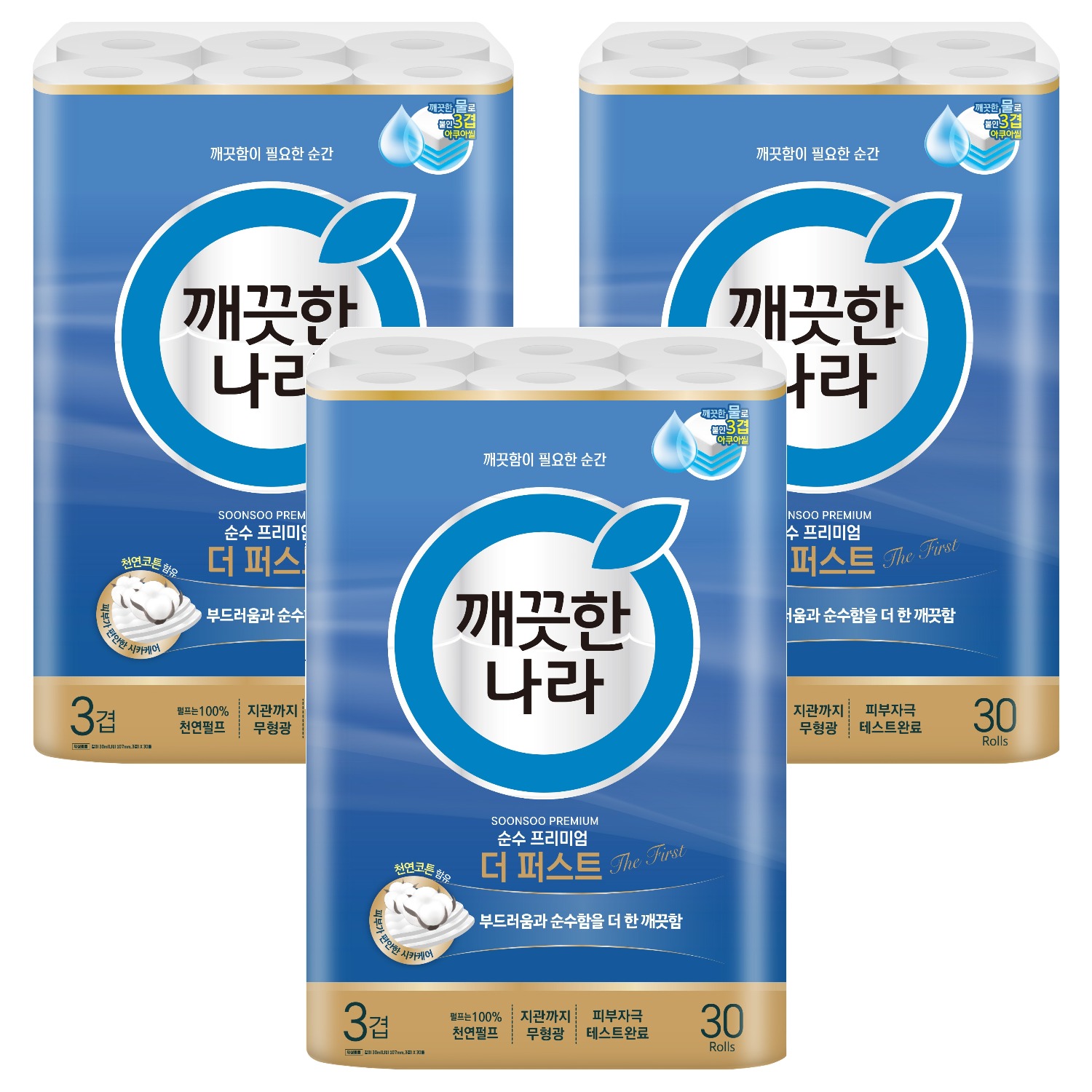 깨끗한나라 순수 프리미엄 더 퍼스트 천연펄프 3겹 고급롤화장지 59,700원
