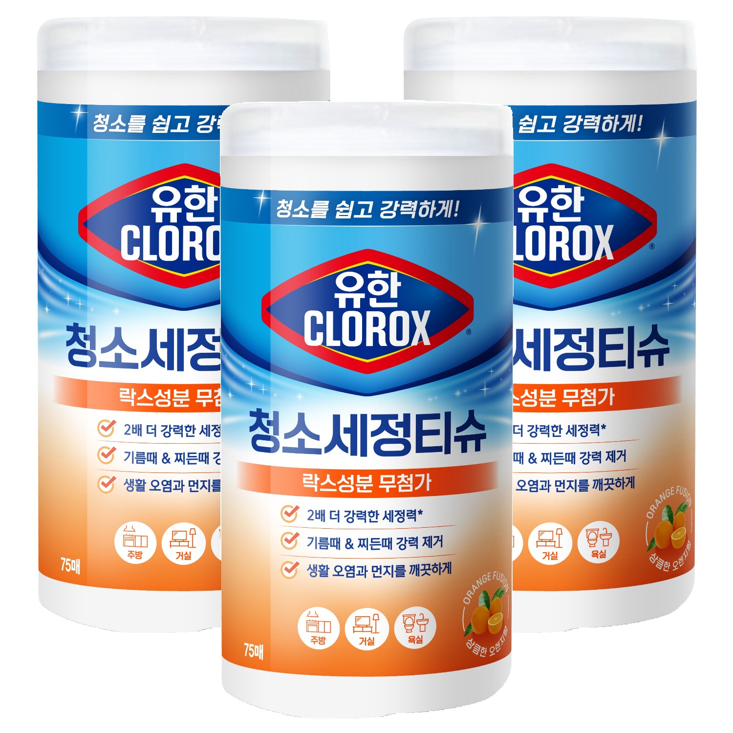 크로락스 유한 청소세정티슈 오렌지퓨전 75매 19,800원