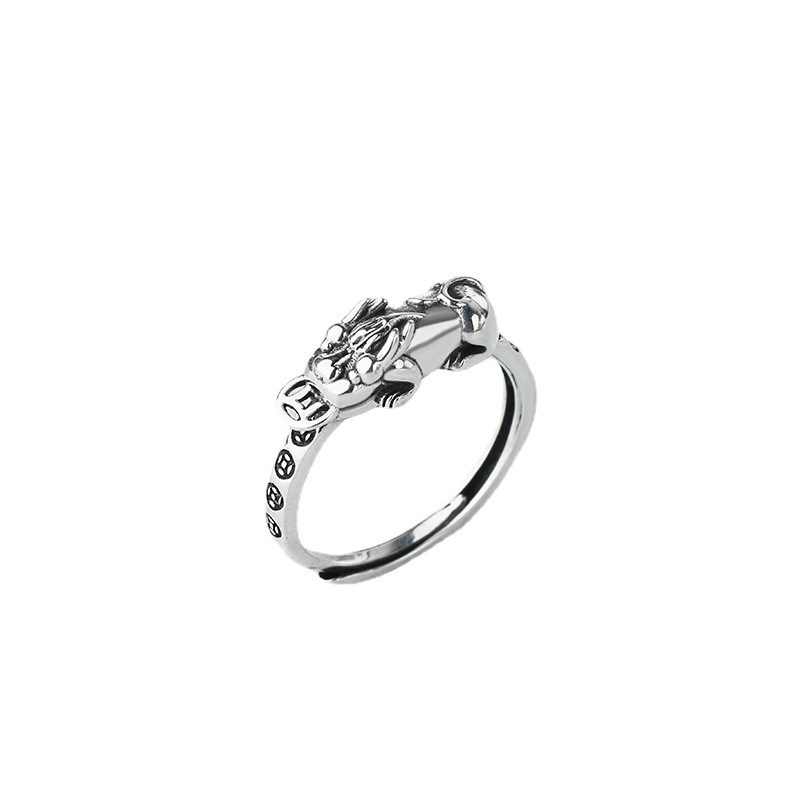 여성 S925실버 비휴링 반지 동전 재물오프닝 행운은반지 남여공유패션반지JZ004 58,000원