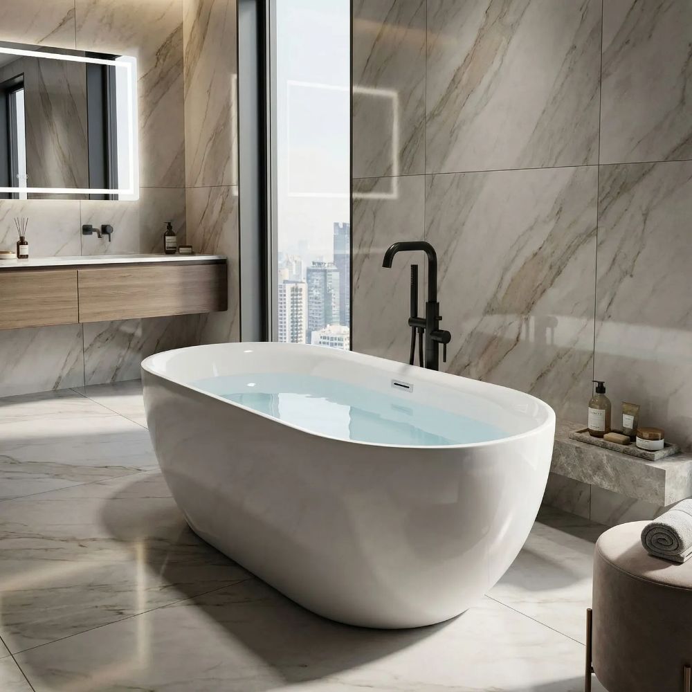 올원리빙 아크릴 반신욕조 가정용 목욕통 프리스탠딩 1인 욕조 426,900원