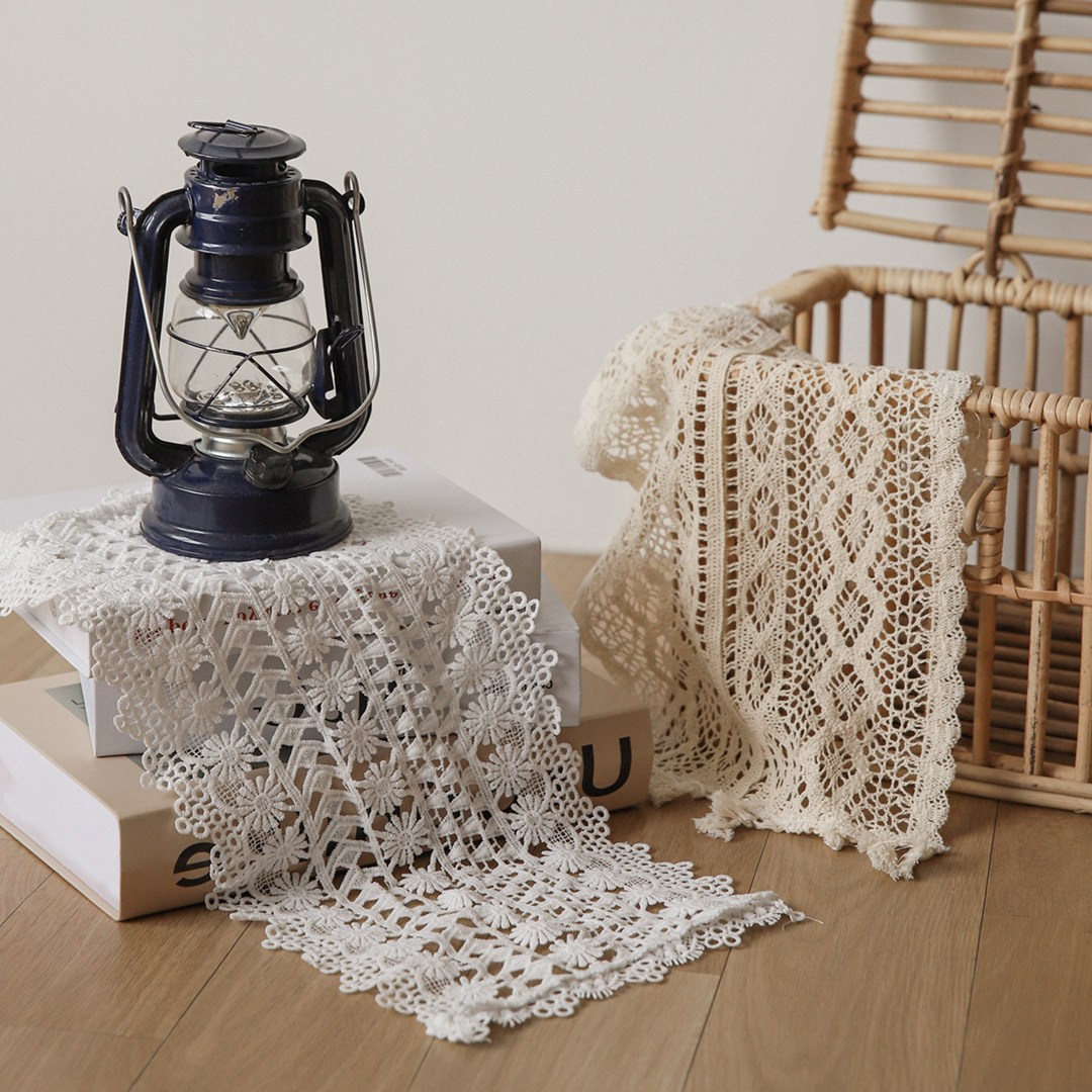 자수 미니 테이블 레이스 손뜨개  러너 6,900원