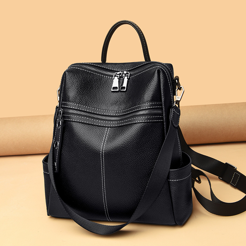 SHOPPI 리얼 소가죽 여성 데일리 백팩 캐쥬얼 배낭, 현재가 66,780원