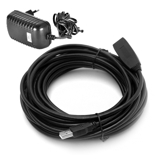 넥스트유 USB2.0 리피터 케이블 + 5V 2A아답터 NEXT-USB0PW 17,700원