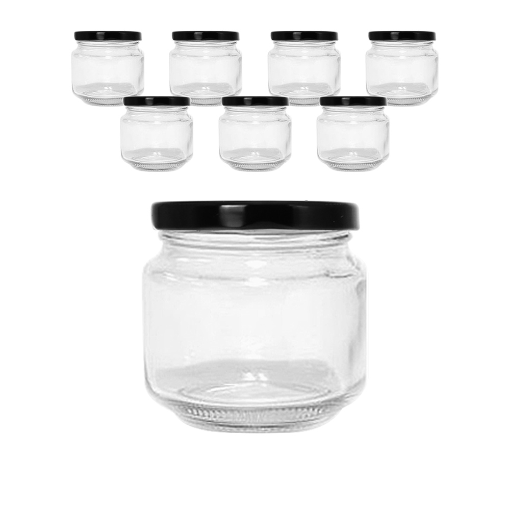 원형 유리병 블랙캡 KH5, 8개, 250ml 12,460원