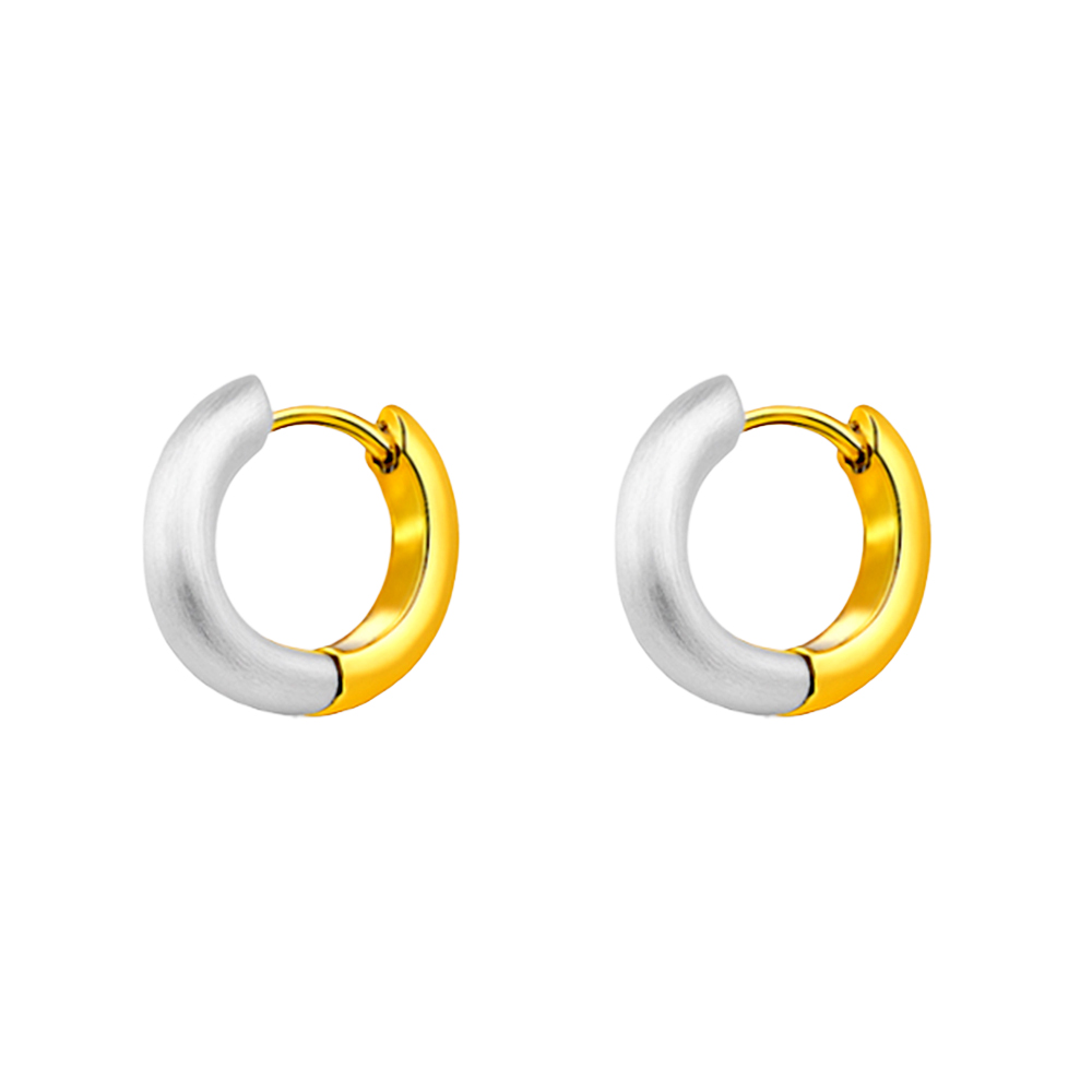 헤미안 실버 925 원터치 투톤 링 은 귀걸이 HE2507164 62,900원