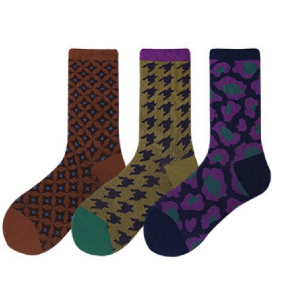 Hello Weekend 여성 배색 봄여름 양말 중목 양말 장목 양말 중목 양말 운동 패션 순면 양말 3족 세트 24,990원