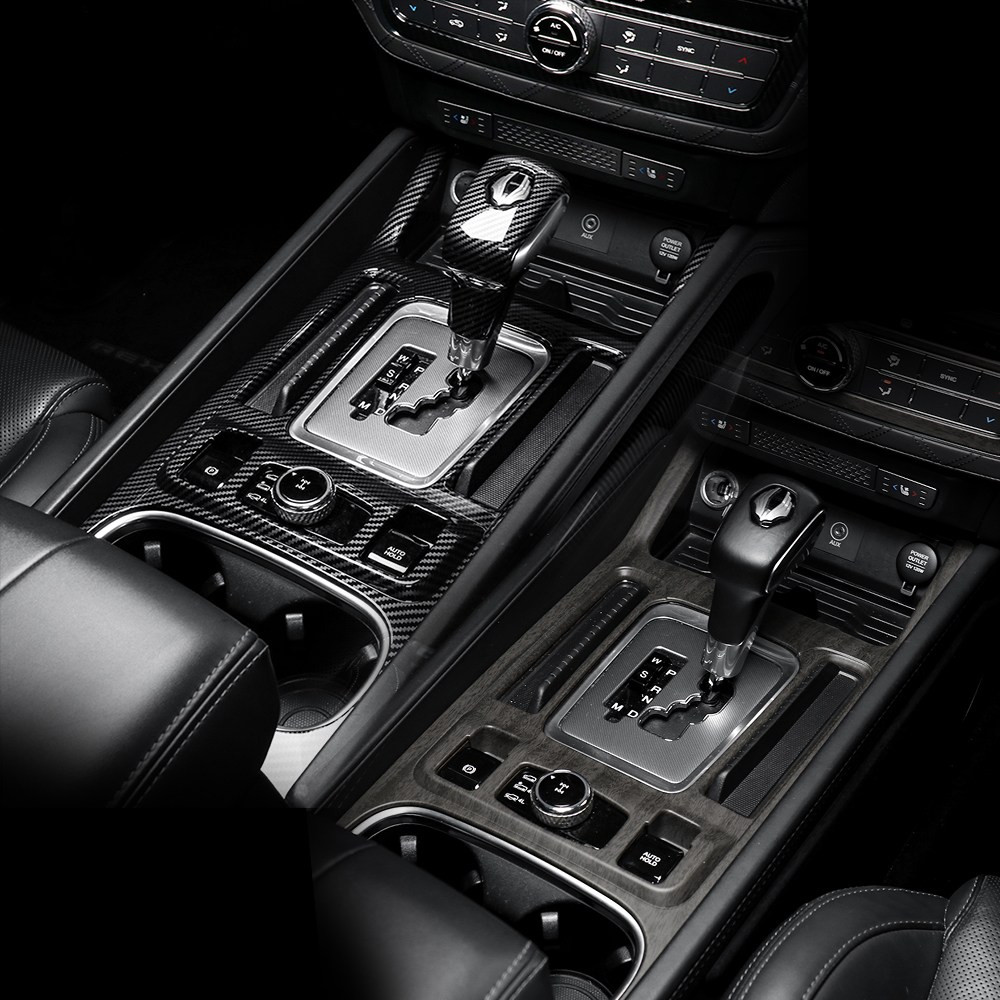 더블랙 호환 G4 렉스턴 실내 튜닝 용품 기어패널 커버 카본 우드 몰딩, 기어 45,500원