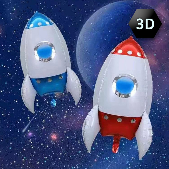 [예쁨주의지호] 3D 입체 로켓 우주선풍선 / 로켓풍선, 3D 입체 로켓 우주선풍선_레드 3,900원