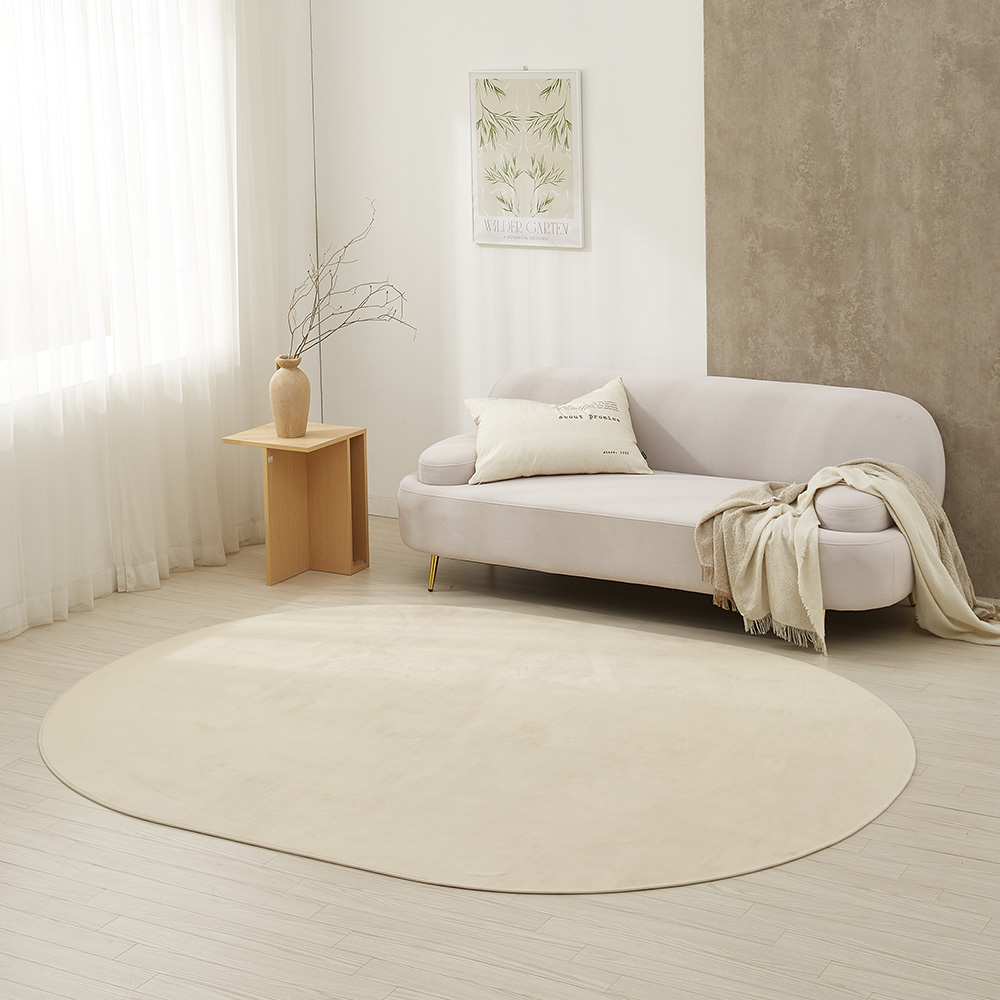 LEREVE 라떼아 생활방수 워셔블 타원형 비정형 러그 34,900원