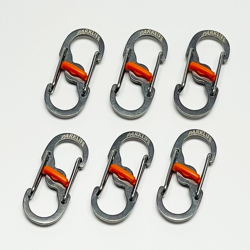 파크라이프 마이크로락 스텐 고강도 양방향 초미니 카라비너 도난방지 잠금장치 실버 6P, 6개, 실버 6개 9,800원