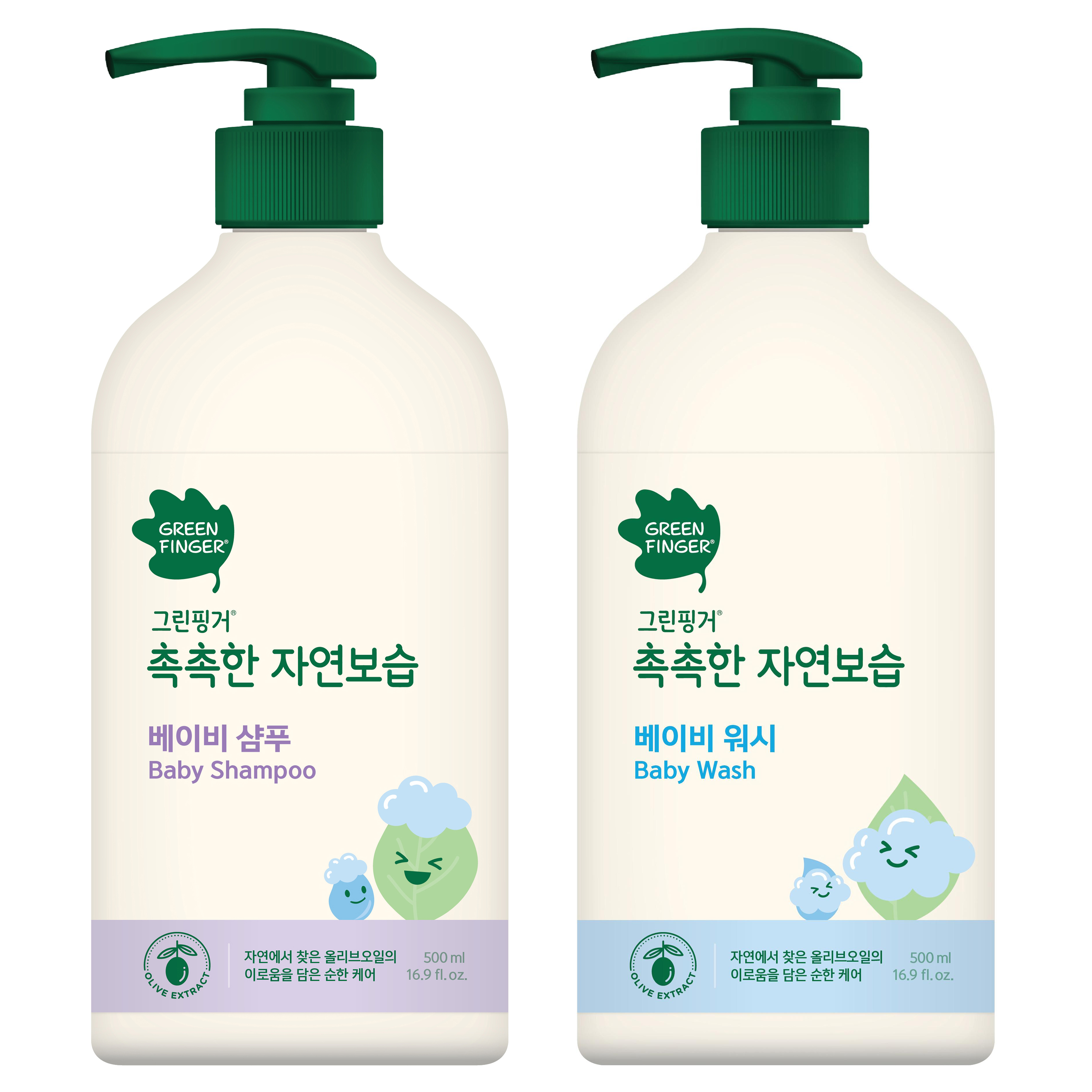 그린핑거 촉촉한 자연보습 베이비 워시 500ml + 그린핑거 촉촉한 자연보습 베이비 샴푸 500ml 25,870원