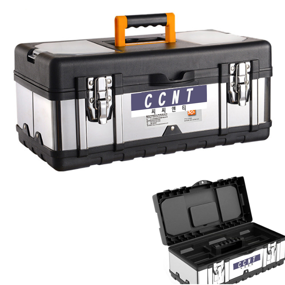 씨씨앤티 스텐 공구함 14인치 소형 CCNT-K14 가정용 다용도 공구통 스텐인레스 공구가방, 1개 16,850원