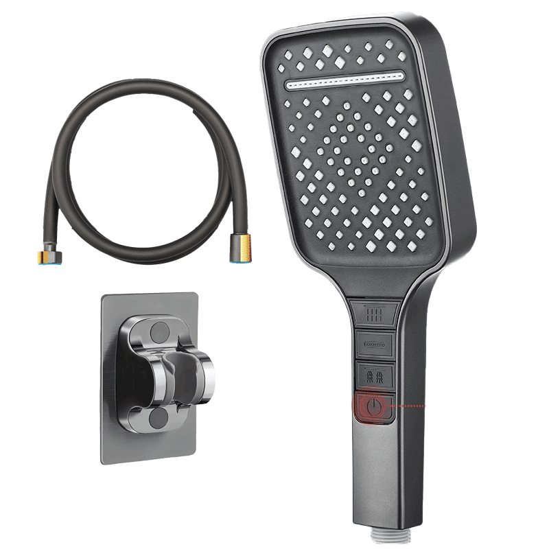 Skapendy 초강력 7단 수압조절 샤워기 샤워 호스 1.5m 거치대 세트 단수 가능, 1개, 그레이 38,900원