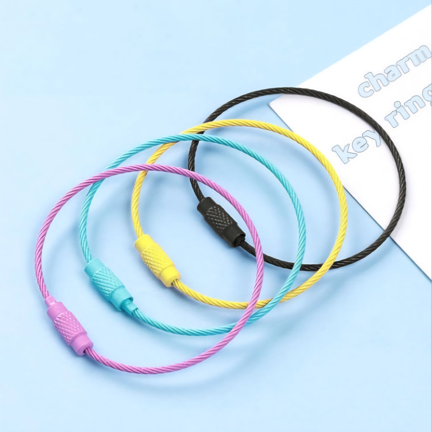 컬러 와이어링 와이어키링 악세사리 부자재 만들기 재료 150원