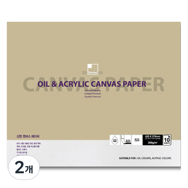 신한화구 전문가 유화 & 아크릴 페인팅 캔버스 블록 4면 글루 페이퍼 300g, 20개 43,800원
