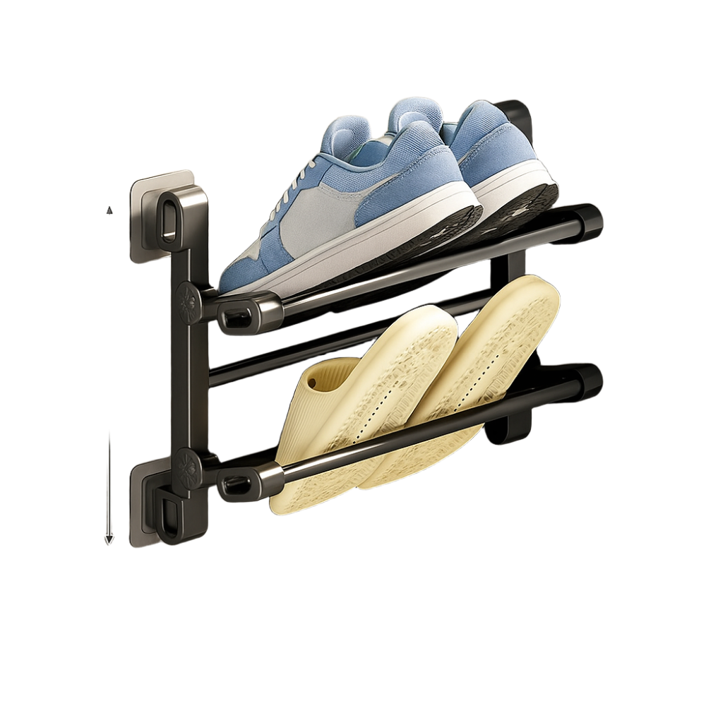 세컴 벽걸이 접이식 신발장 정리대, 블랙 8,900원