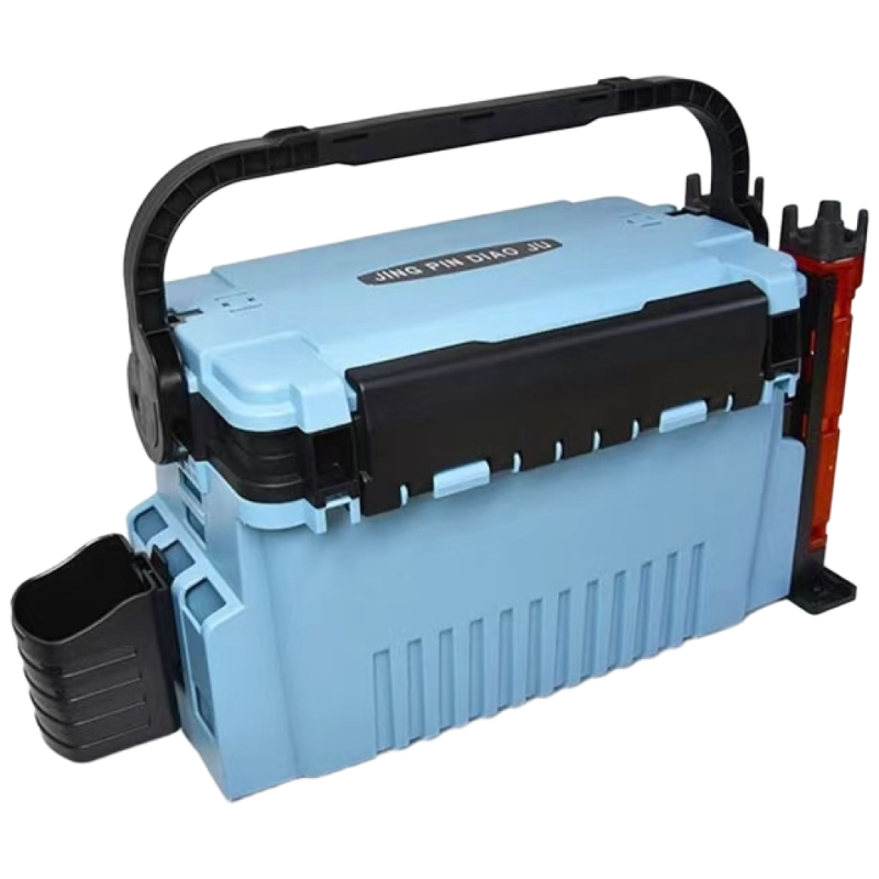 대용량 루어 낚시 상자, 이중층 갯바위 낚시 상자, 낚싯대 삽입 가능 액세서리 수납 상자, 다기능 의자 겸용 낚시 장비 상자, 물컵 거치대 10,100원