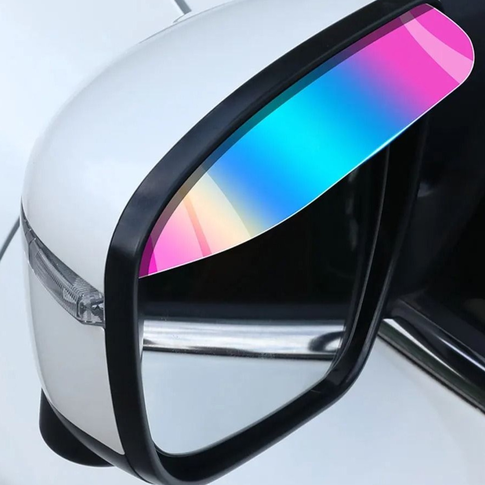 한우리 자동차 사이드미러 눈, 빗물방지 가드 / 후사경 물기 제거 바이저 / 안전운전 필수템, 2개, 레인보우, 5,500원
