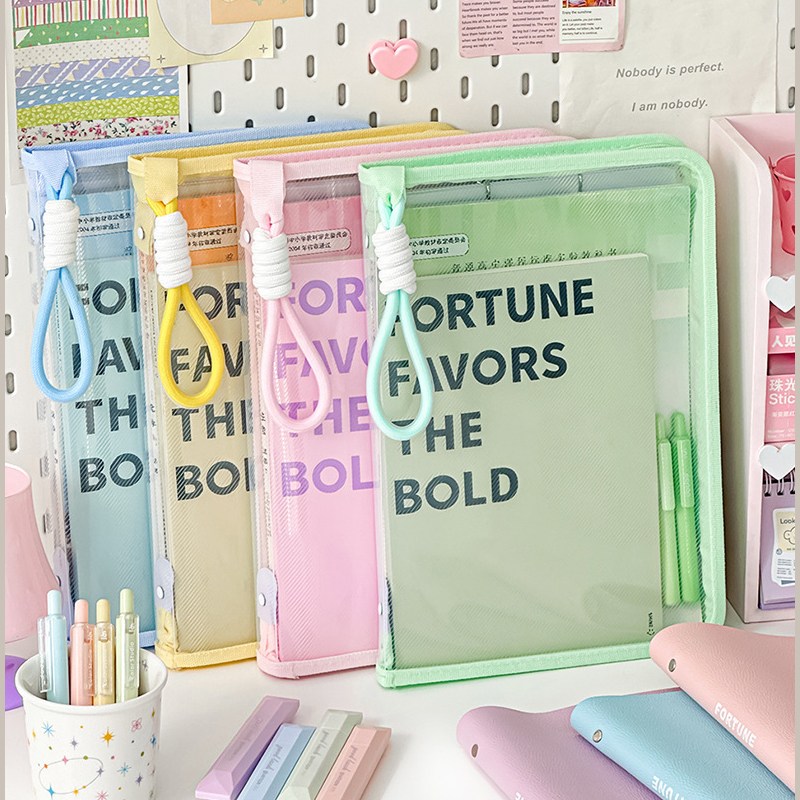 리브온 A4 지퍼 파일케이스 초등 준비물 학원 4개, 1세트, 혼합색상 9,900원