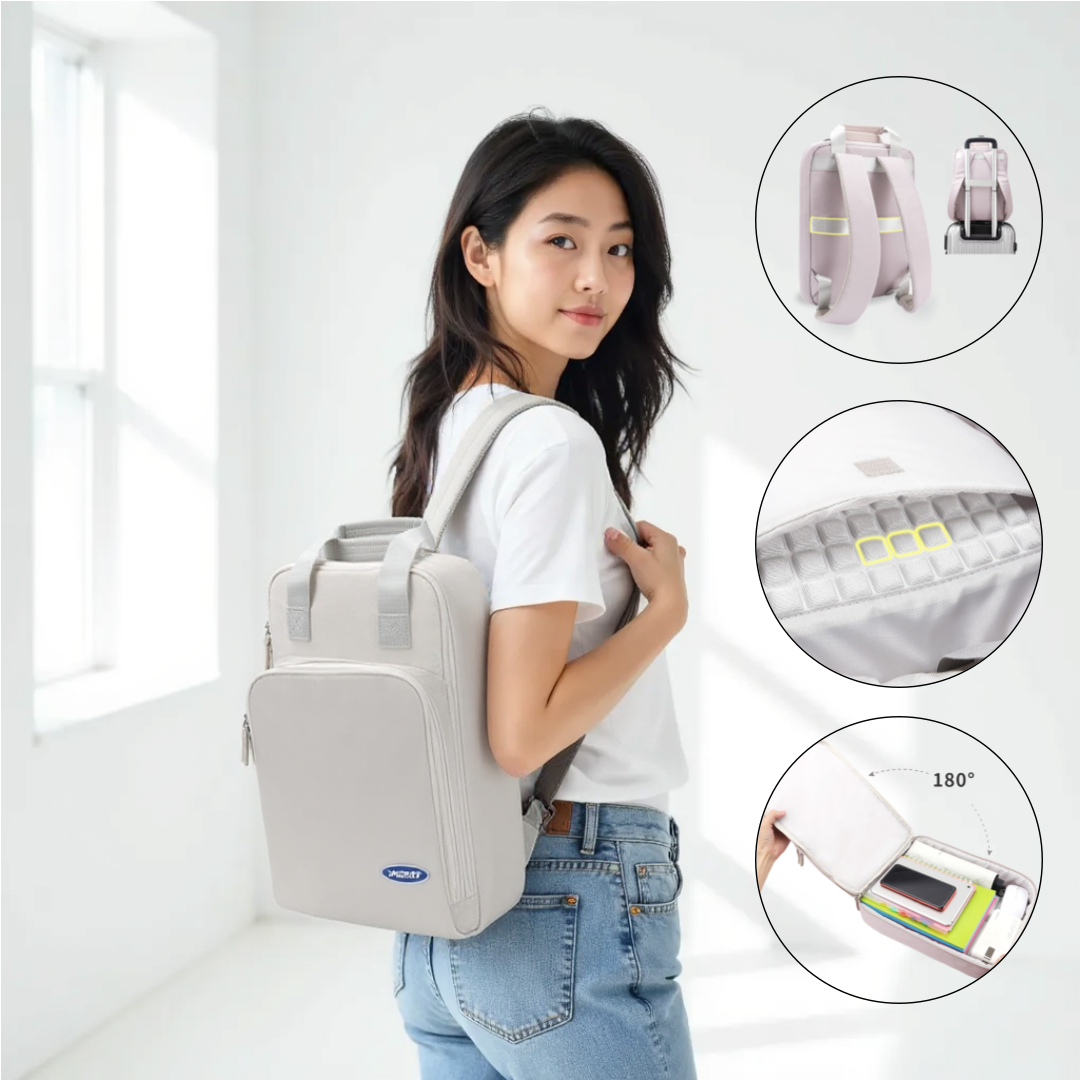 시티슬릭 180도 확장형 충격흡수 여행용 16인치 내부포켓 대용량 수납 아이패드 노트북 백팩 가방, 라이트 그레이 30,300원