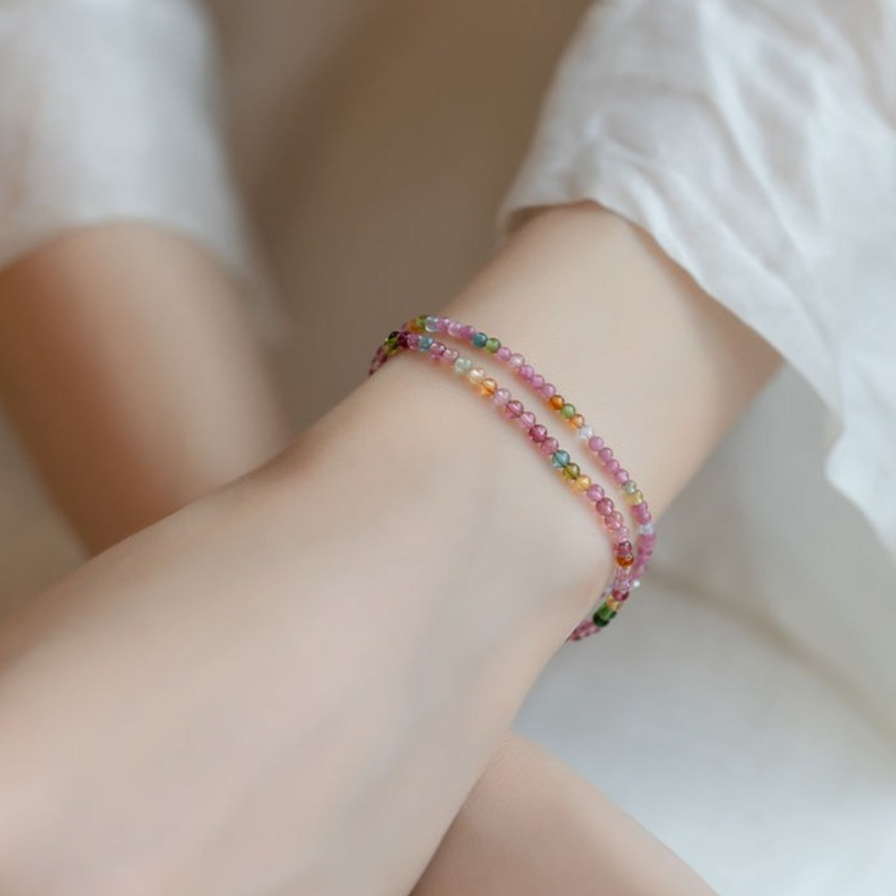 소우샵 레인보우 토르말린 원석 매듭팔찌 건강팔찌 13,800원