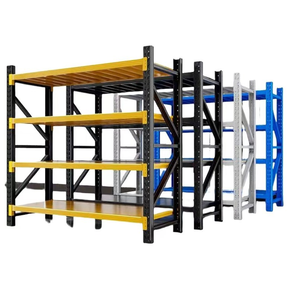 5분선반 중량랙 1000kg 하중 무볼트 철재선반 경량랙 앵글선반 조립식 창고선반 파렛트랙 물류선반 튼튼한 선반, 엘로우 독립형 2000x1080x600 4단, 1개 148,000원