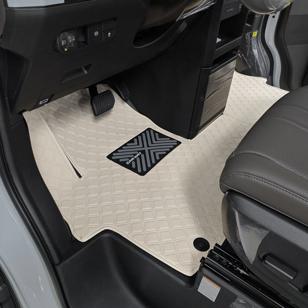 PV5 2025 스퀘어 가죽 카매트, 라이트그레이, PV5 카고 2밴 49,000원