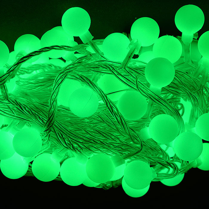 LED 앵두 메모리형 투명선 줄전구 100구, 초록색, 1개 10,180원