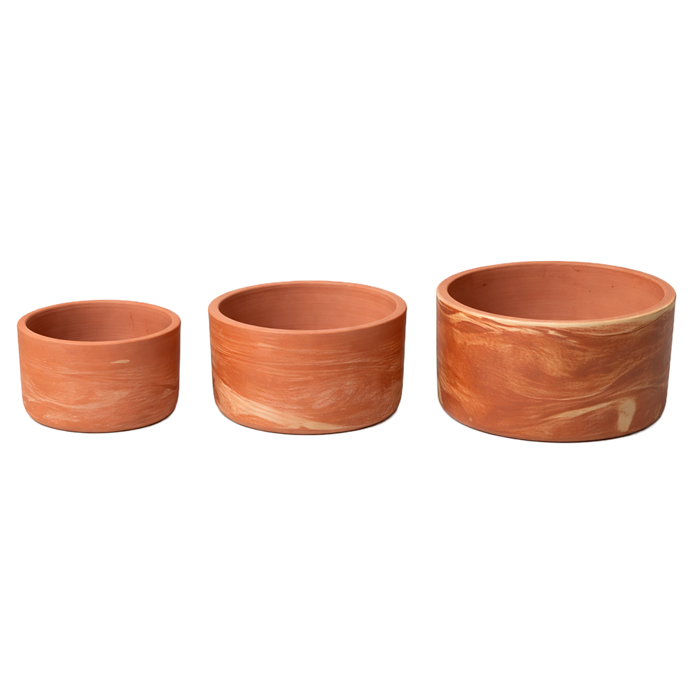 빈티지 테라코타 마블링 인테리어 화분 / 낮은 분재형 토분, 1개, 마블링 테라코타 22,900원