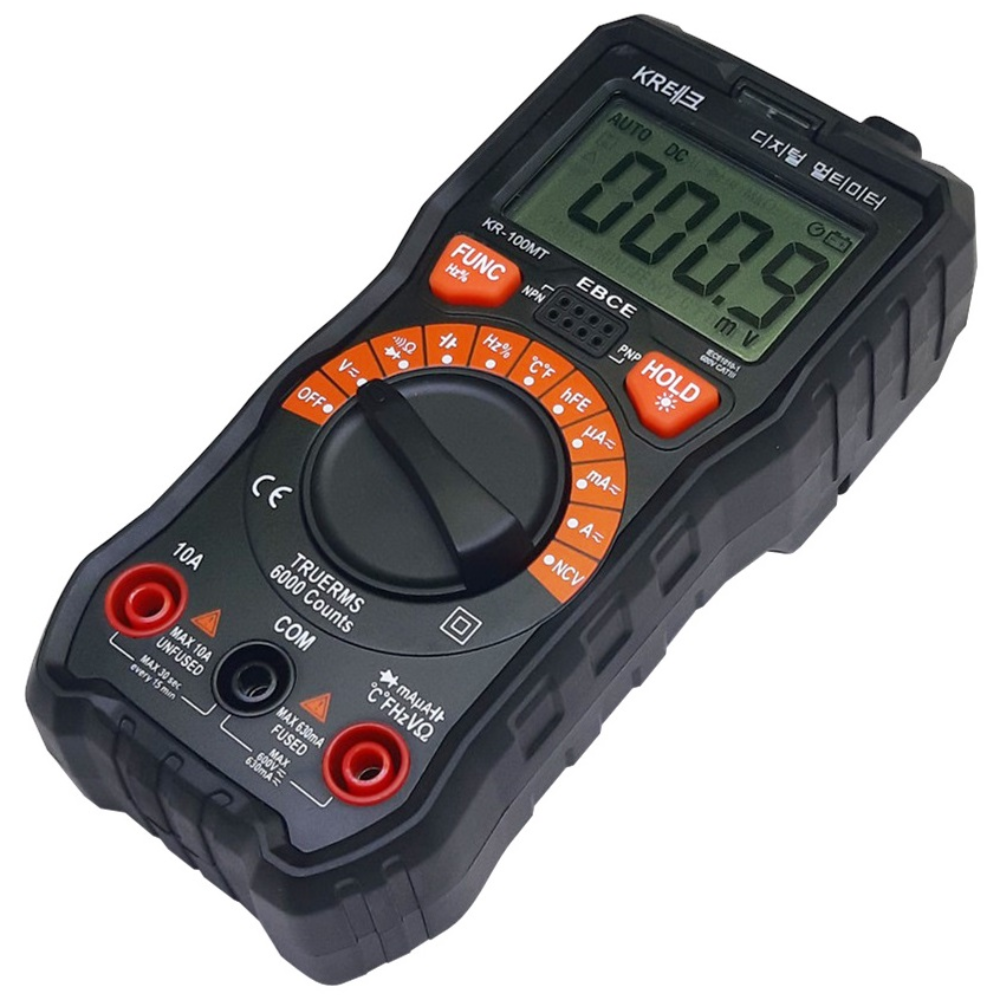 KR테크 KR-100MT 디지털 멀티 테스터기, 1개 45,000원