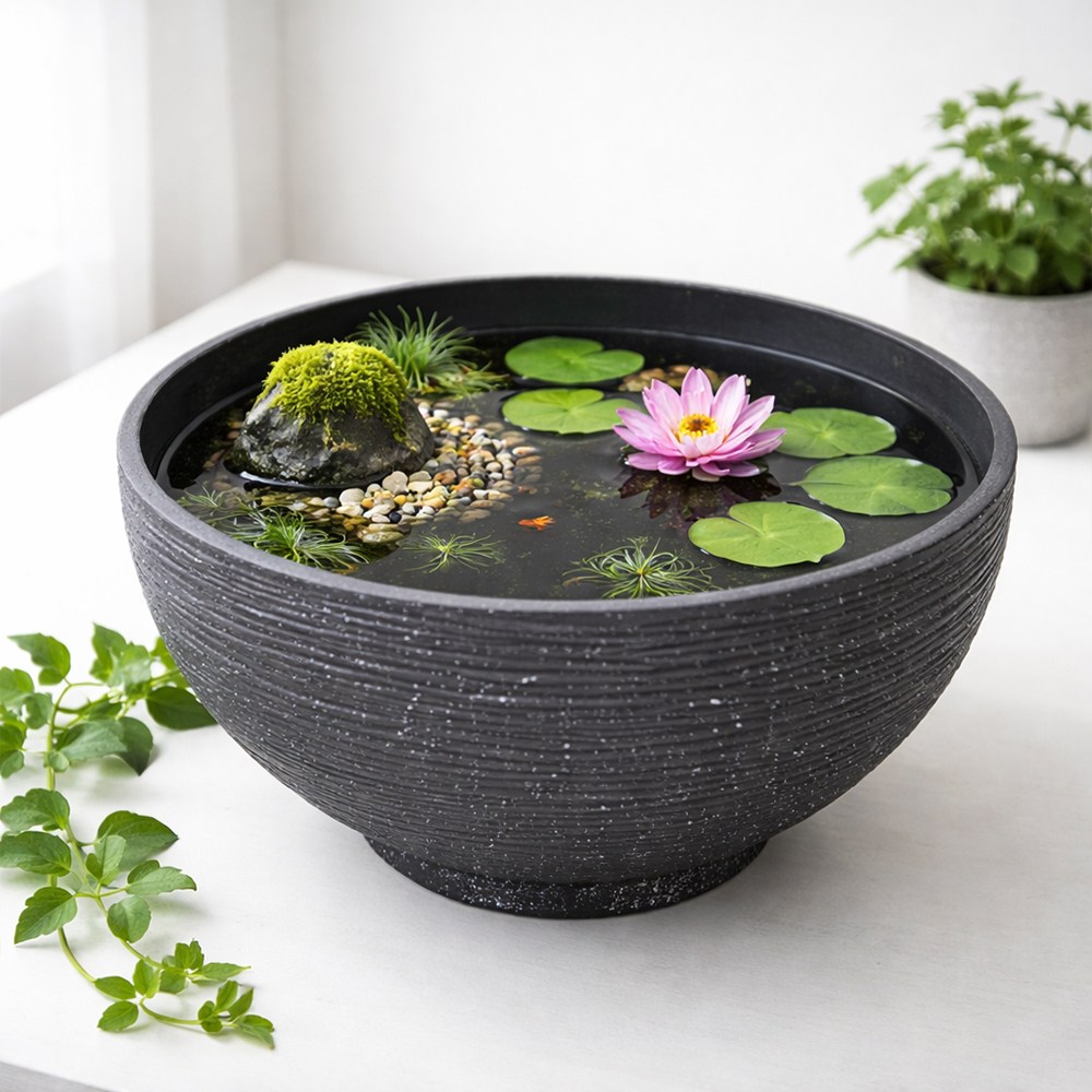 앙플러스 가벼운 대형 연꽃 수반 수경 화분 어항 34,700원