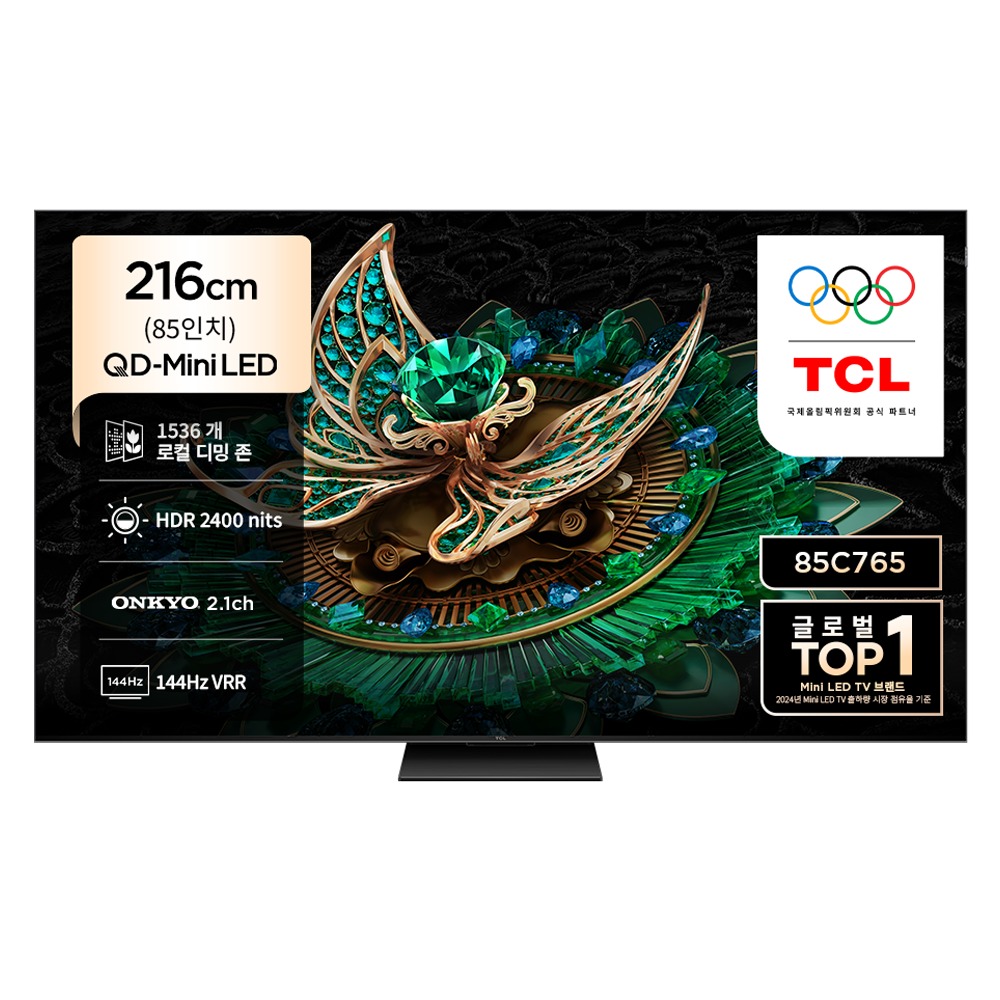TCL 4K UHD QD Mini LED 스마트TV 3,403,400원