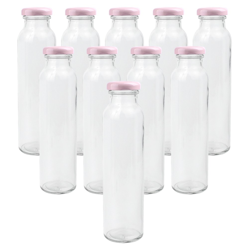 가인글로벌 일자음료300 유리병 핑크캡, 10개 14,500원