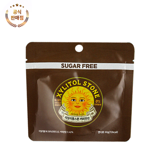 자일리톨스톤 미니 지퍼백 자일리톨 커피 캔디 사탕 30그램, 30g, 1개 2,900원