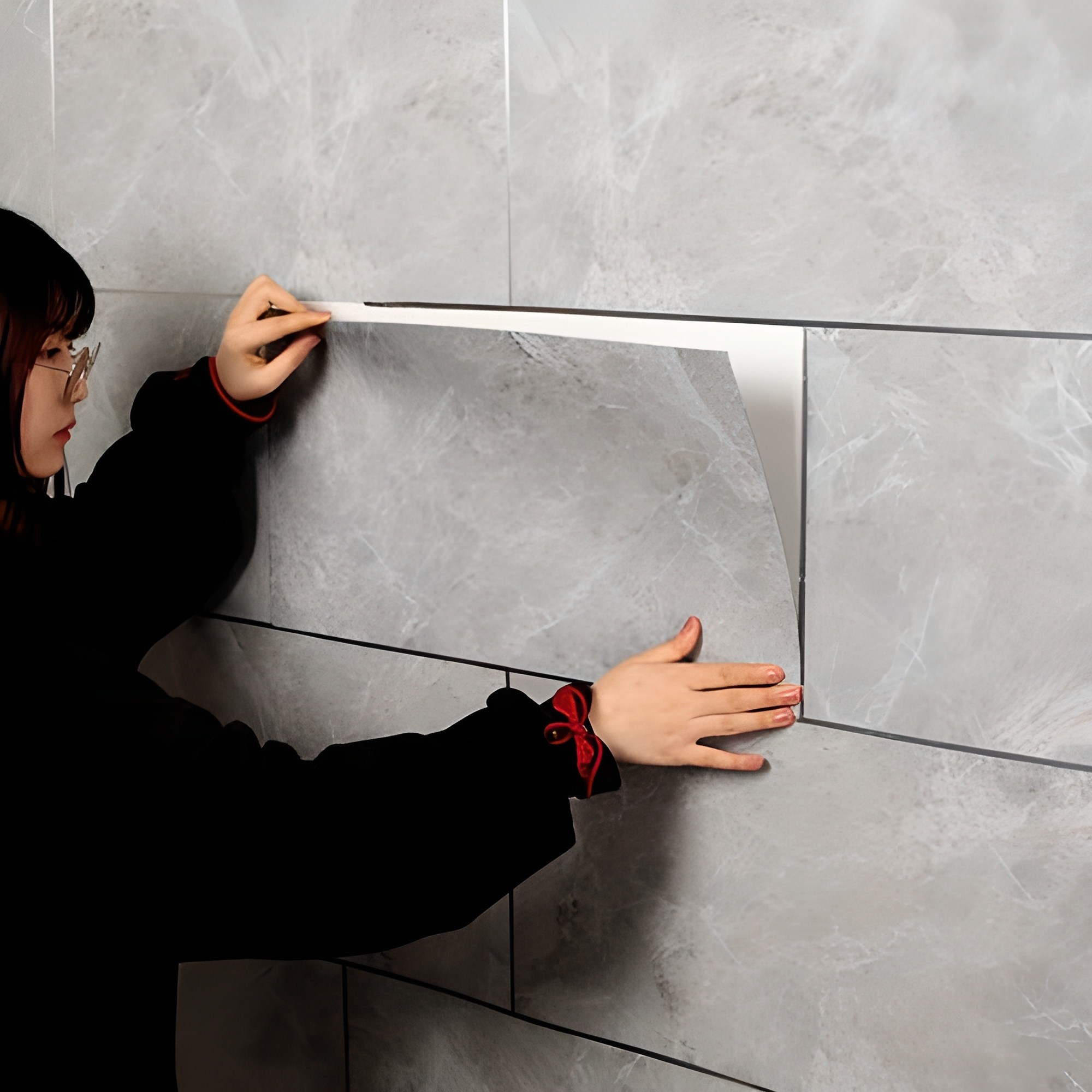 아리아스토어 붙이는 벽지 60.9 x 30.4cm 셀프도배 대리석시트지 타일벽지 포인트벽지, Q64 3,480원