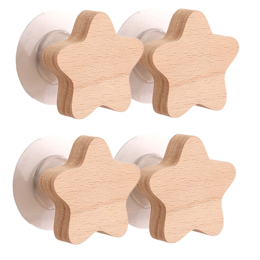 무타공 다용도 우드 후크 걸이 가방 모자 옷, 4개, 별 10,900원