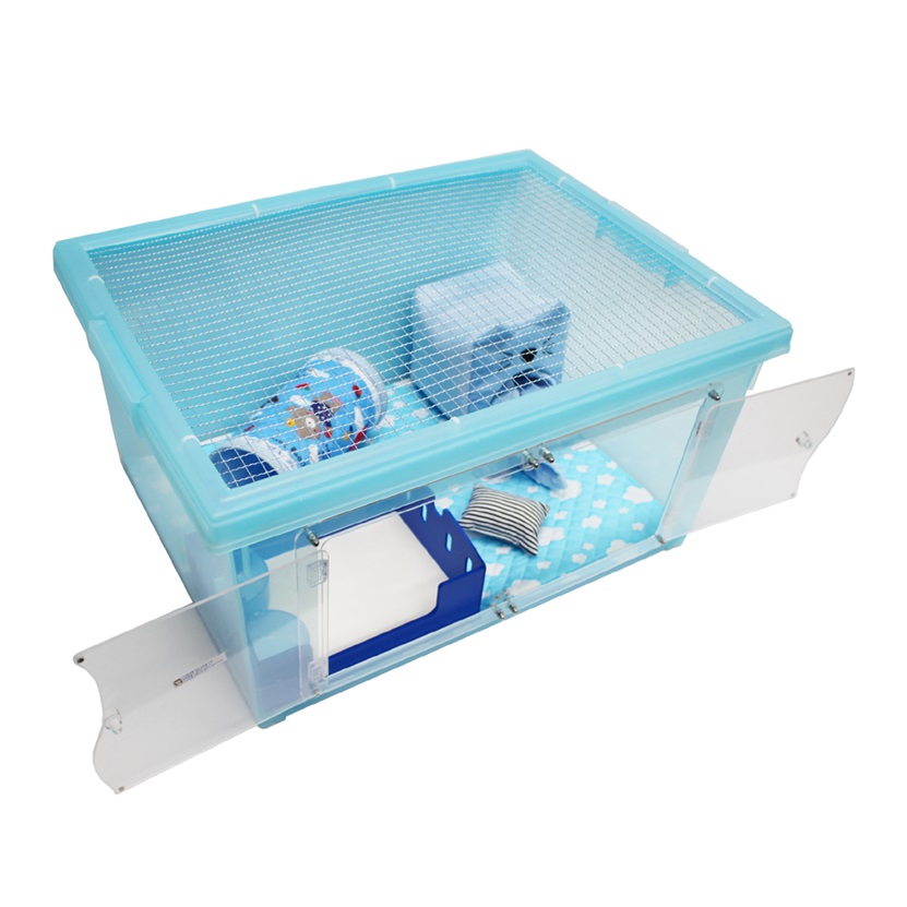 (자석잠금) 양문개방 68L 리빙하우스. 고슴도치 햄스터용, 화이트, 1개 57,300원