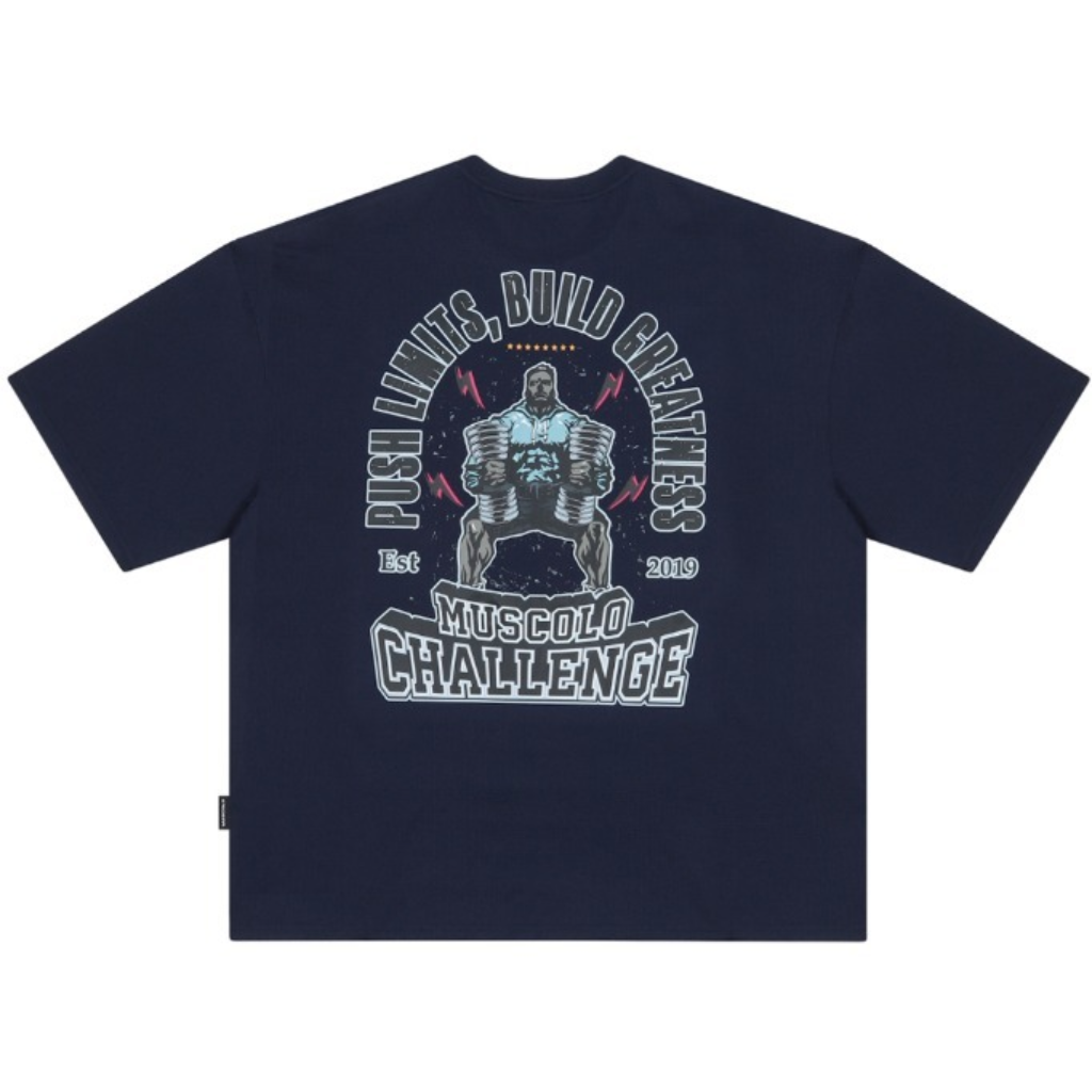 [챌린지] 에어스판메쉬 기능성 오버핏 반팔 티셔츠 딥네이비 35,000원