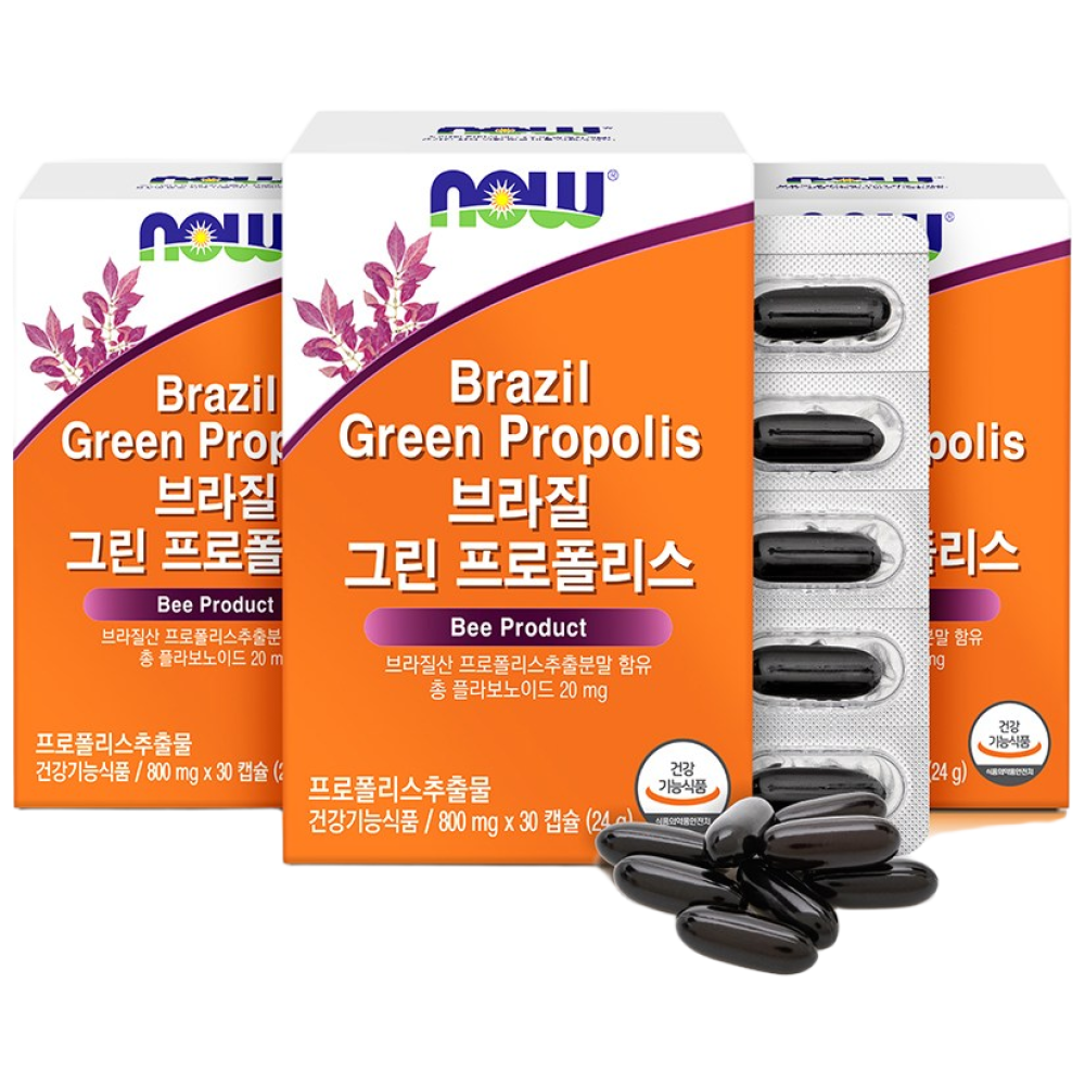나우푸드 브라질 그린프로폴리스 30캡슐 3박스 3개월분, 30회분, 3박스 49,000원