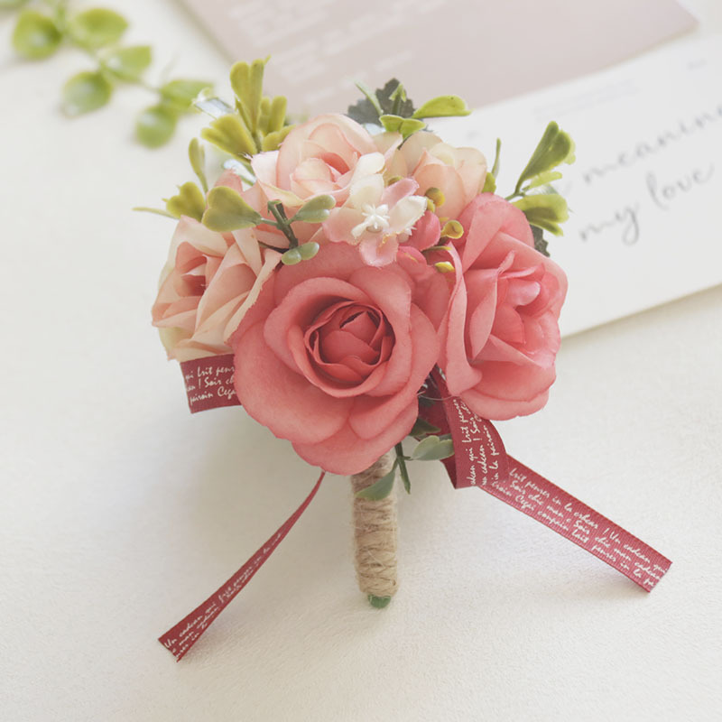 봄부쿠 조화 꽃코사지 행사용 남자 부토니에 꽃사지, 1개, 02 코사지 9,200원