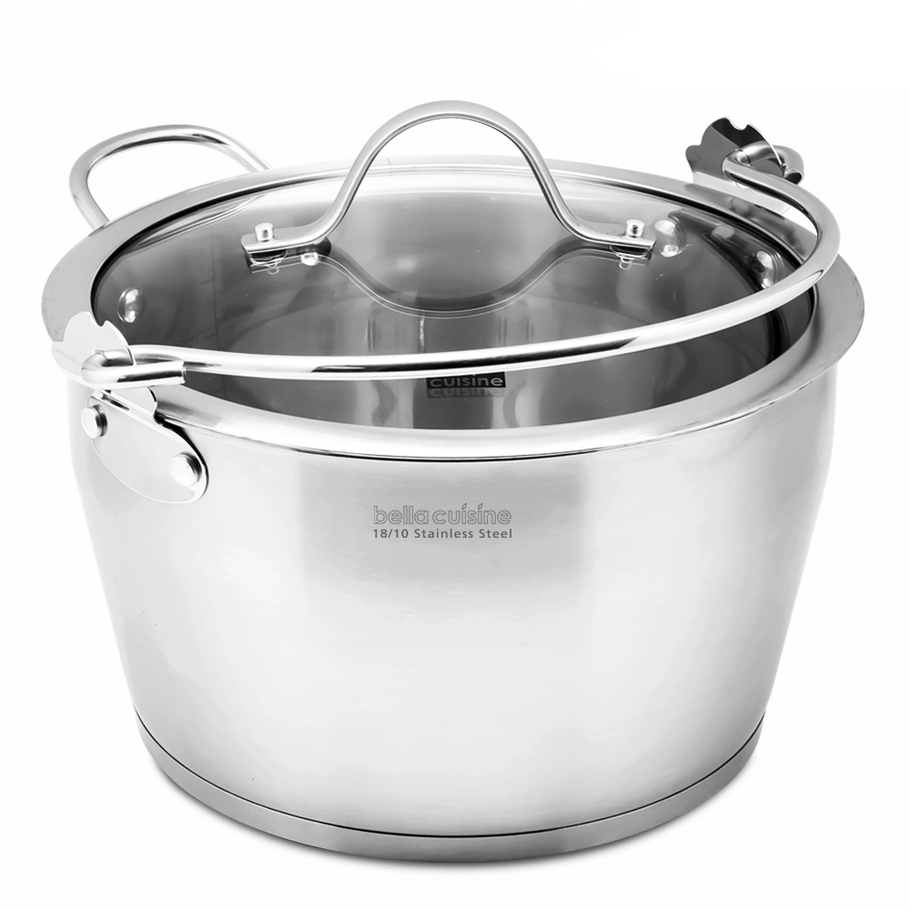 벨라쿠진 인덕션 잼팟 머슬린 팬 9L + 유리뚜껑 세트 51,900원