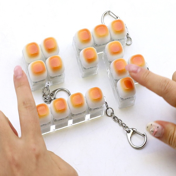 구운 마시멜로 4구 딸깍이 키링+케이스포함 1개 빵 딸깍이 마시멜로우 빵 키캡키링 4,900원