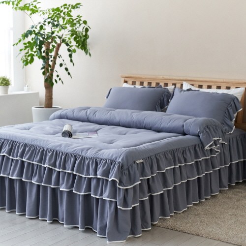 류금숙 라인 실키케어 프릴 차렵이불 세트 98,800원