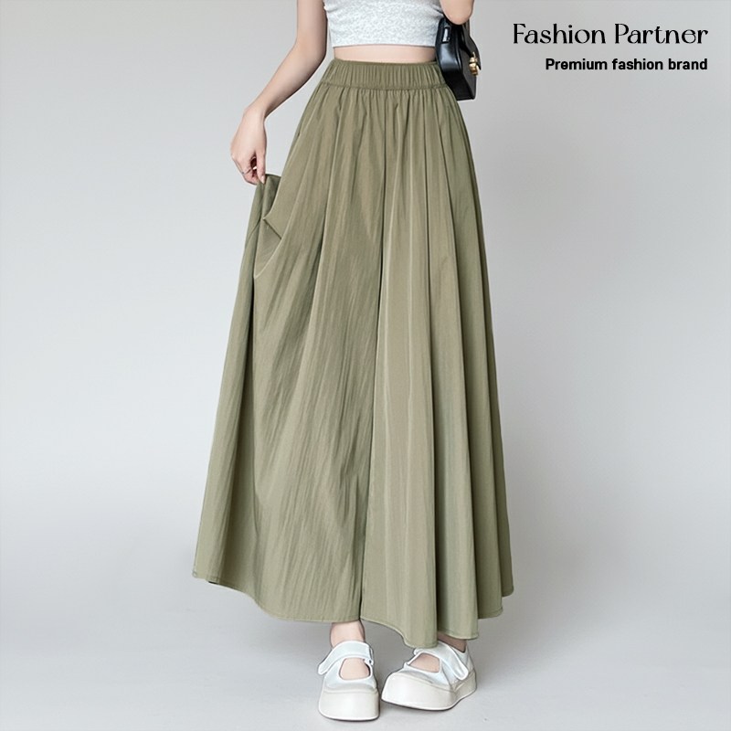 패션파트너 여성용 바스락 밴딩 와이드 롱 스커트 팬츠 치마 바지 4color 14,950원