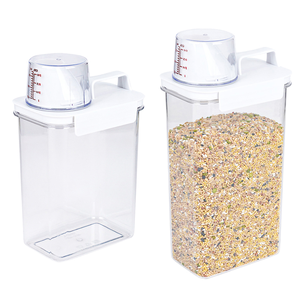 인블룸 손잡이 잡곡통, 투명, 1세트 14,800원