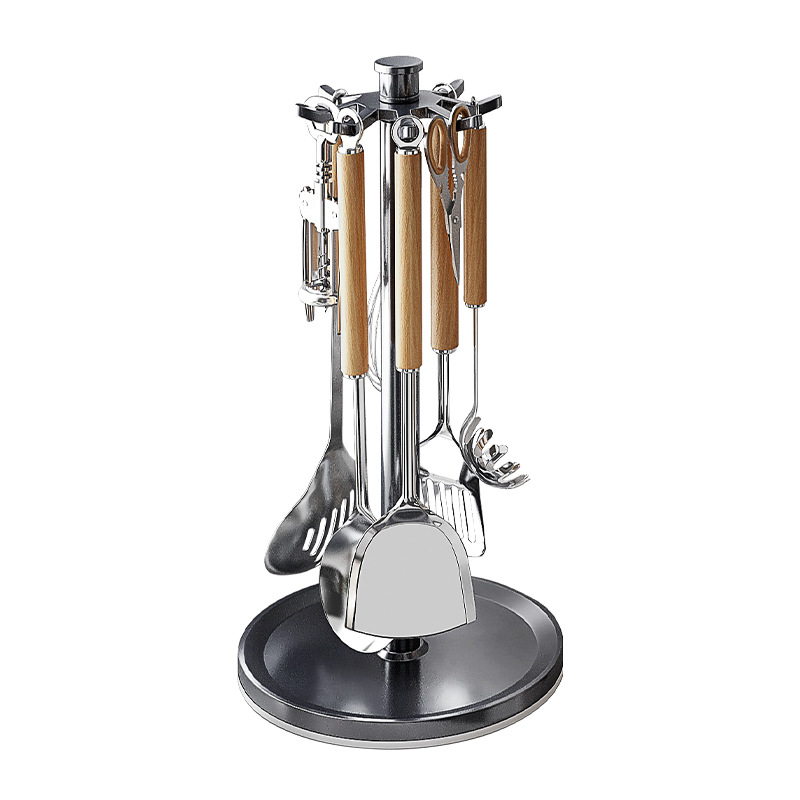 360도 회전형 스텐 조리도구걸이, 1개, 그레이 18,000원