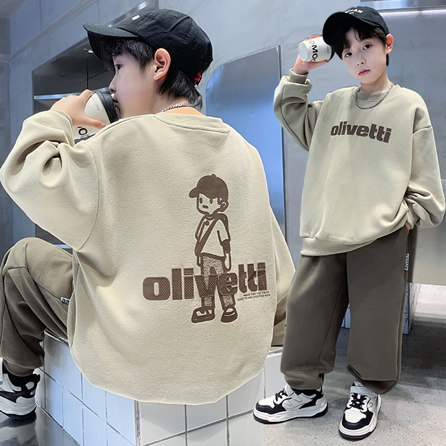 비비키드 주니어 남아 봄 가을 신상 olivetti 남자캐릭터 프린팅 상하복 세트 초중생 긴팔티 초등생 긴바지 세트 (6612) 34,800원