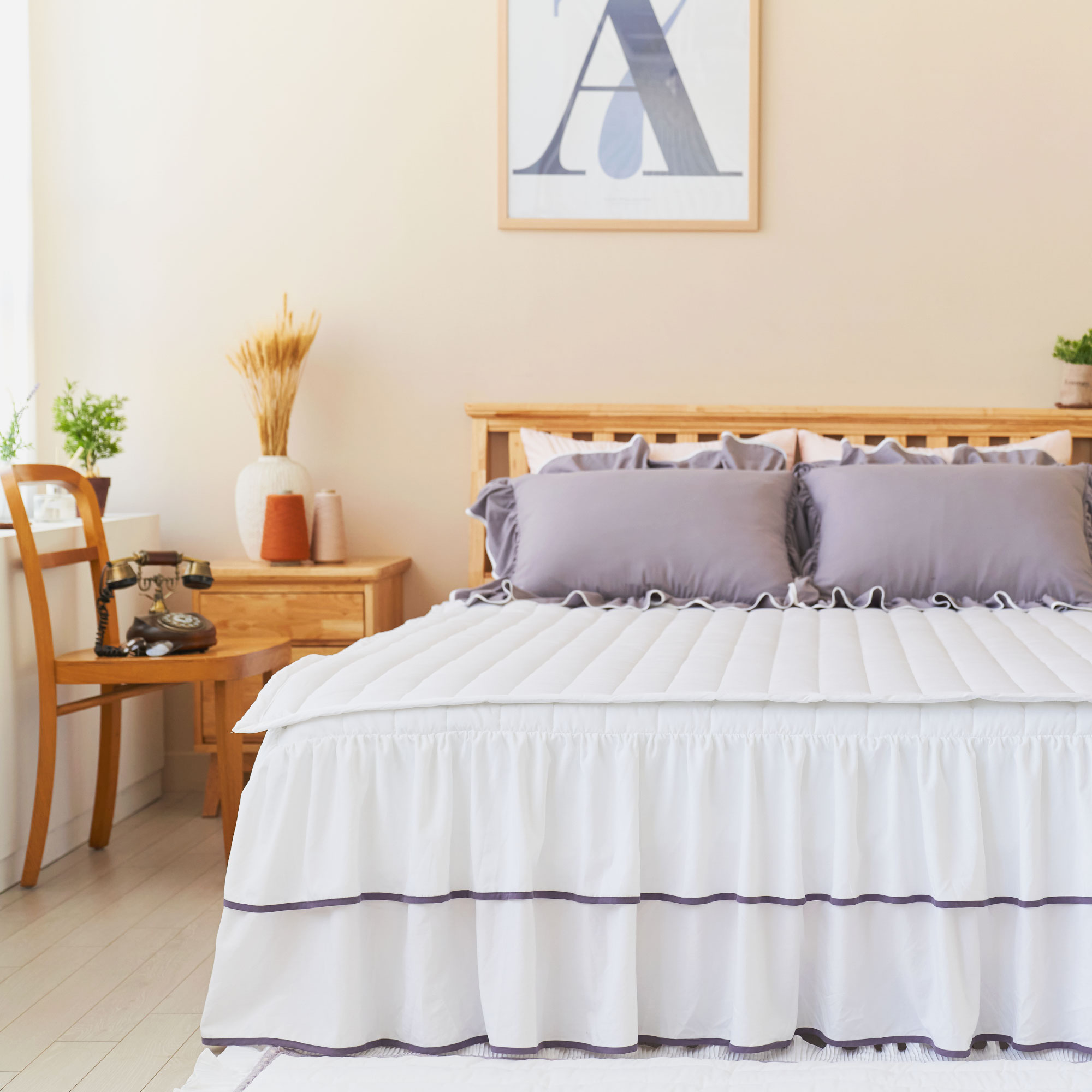 류금숙 라인 실키케어 이중 프릴 침대 매트리스커버 73,510원