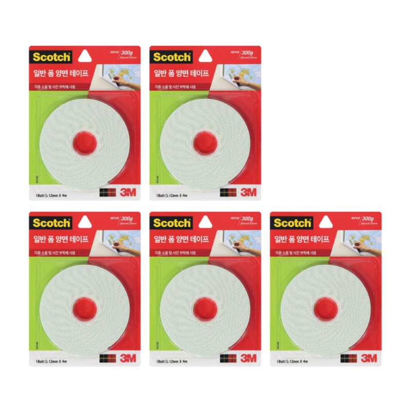 3M 스카치 일반 폼 양면테이프 2140 (12mm x 4M) / 폼양면테이프 3M양면테이프 3M폼양면테이프 두꺼운양면테이프 부착양면테이프 27,350원