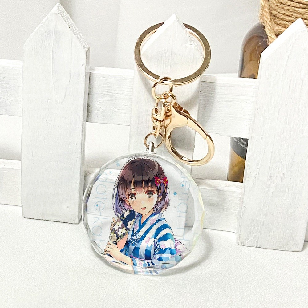 사에카노 시원찮은그녀를위한육성방법 라운드 아크릴 반투명 키링 열쇠고리 키홀더 장식 굿즈 21,500원